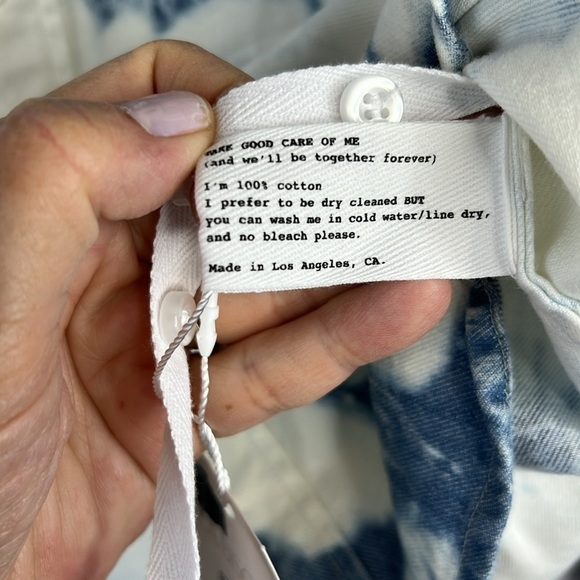 WEAR CISCO Unisex Tie Dye Denim Chambray Top Shirt Jacket, Size XS/S, NWT - Picture 5 of 8
